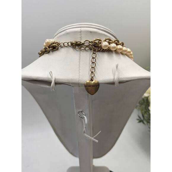 Betsey Johnson Bold MultiStrand Fish Nautical Lucite Anchor Crab Pearl Necklace - Picture 8 of 14